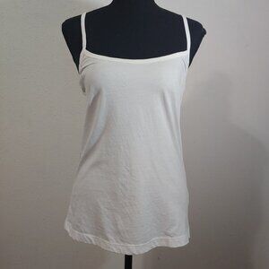 Johnny Was Cotton Stretchy Women's White  Layering Camisole Tank Top